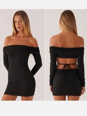 NWT Peppermayo Oxygen Black Mini Dress Size 8